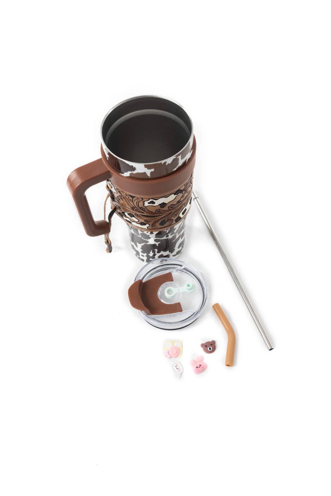 Myra | Wide Wyoming Tumbler In Brown and White