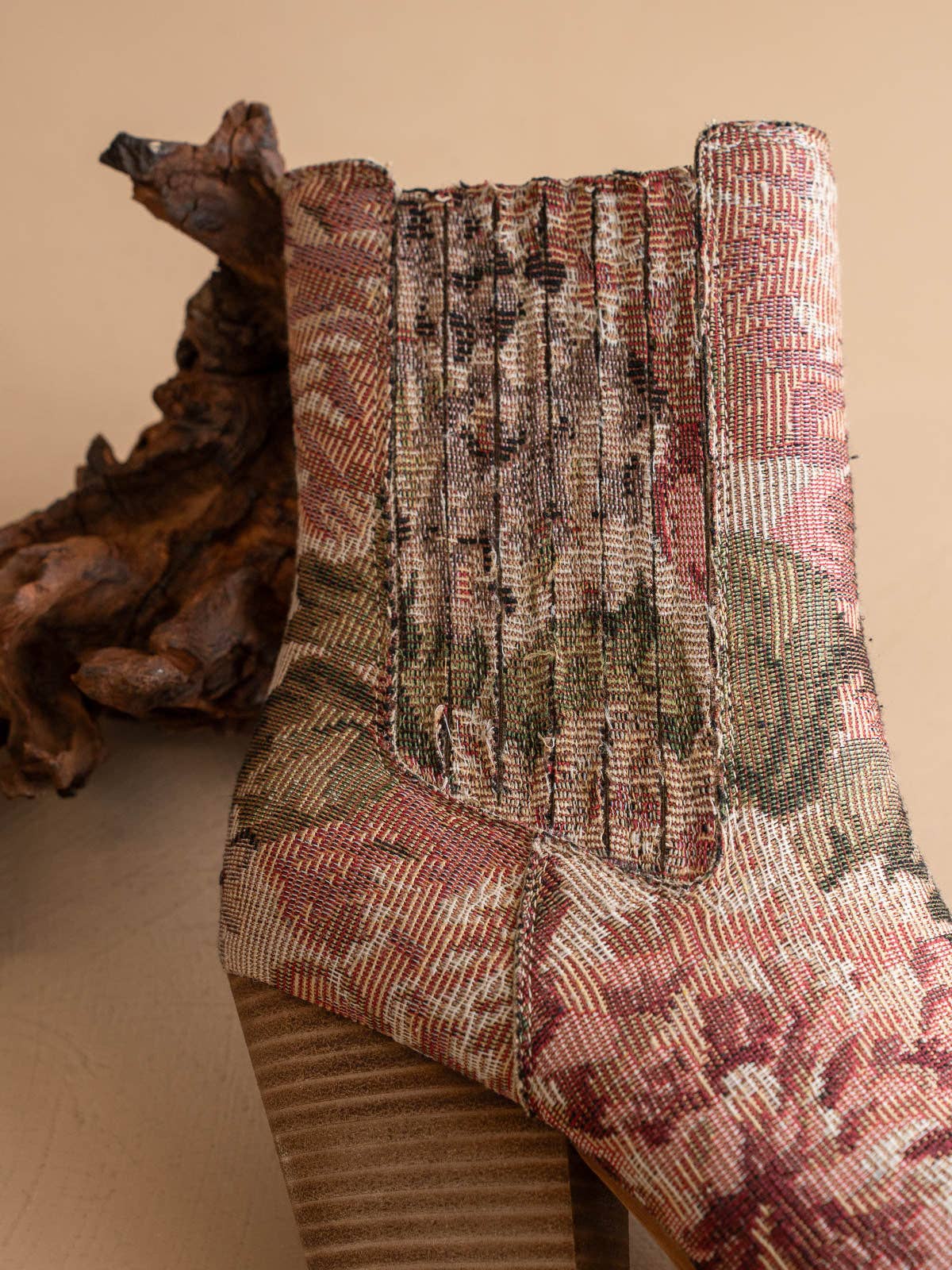 The Lydia | Mauve Tapestry Suede Pointed Toe Western Bootie