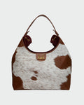 Loyal West | Large Purse - In Brown & White Cowhide & Calfskin