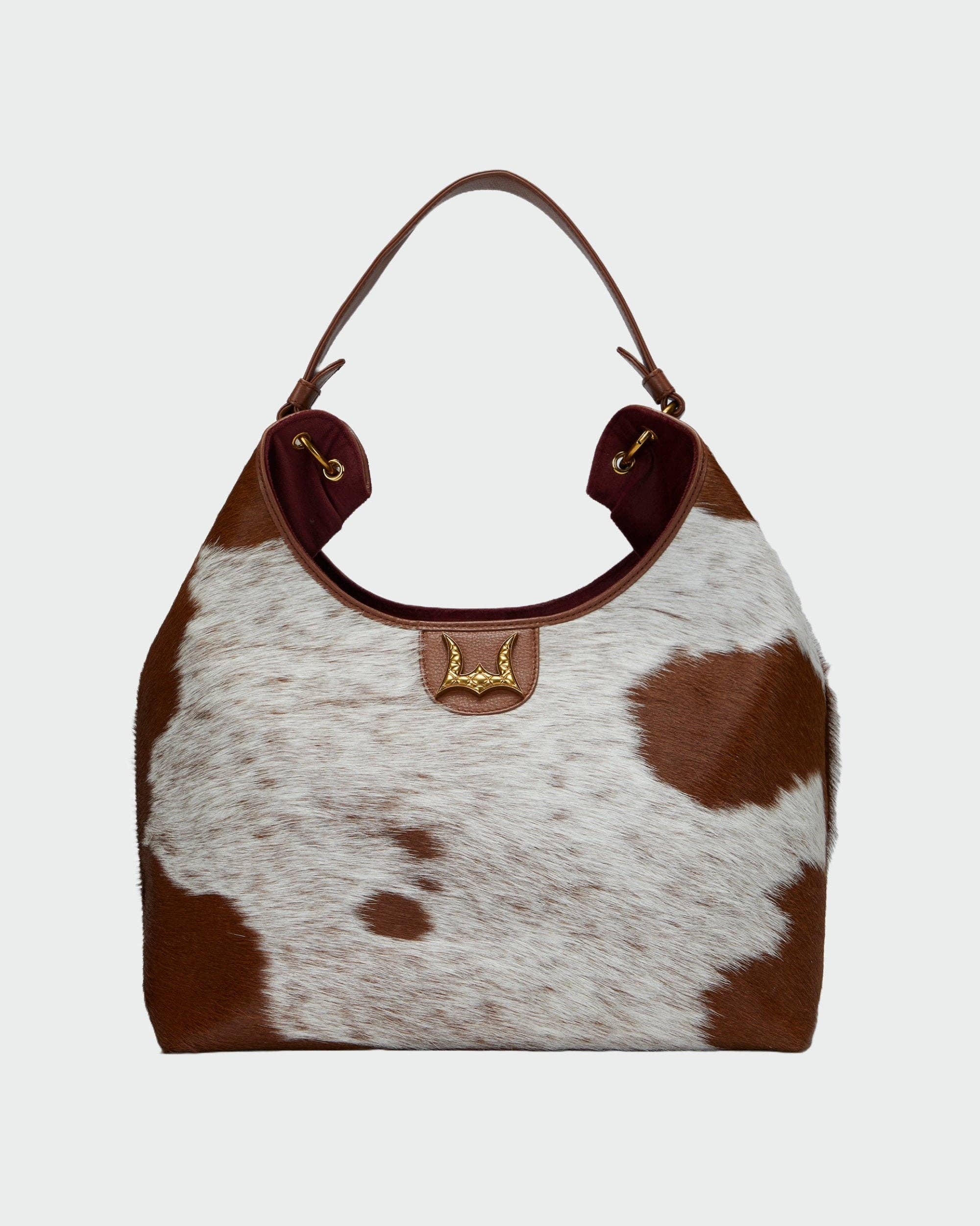 Loyal West | Large Purse - In Brown & White Cowhide & Calfskin