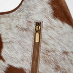 Loyal West | Large Purse - In Brown & White Cowhide & Calfskin