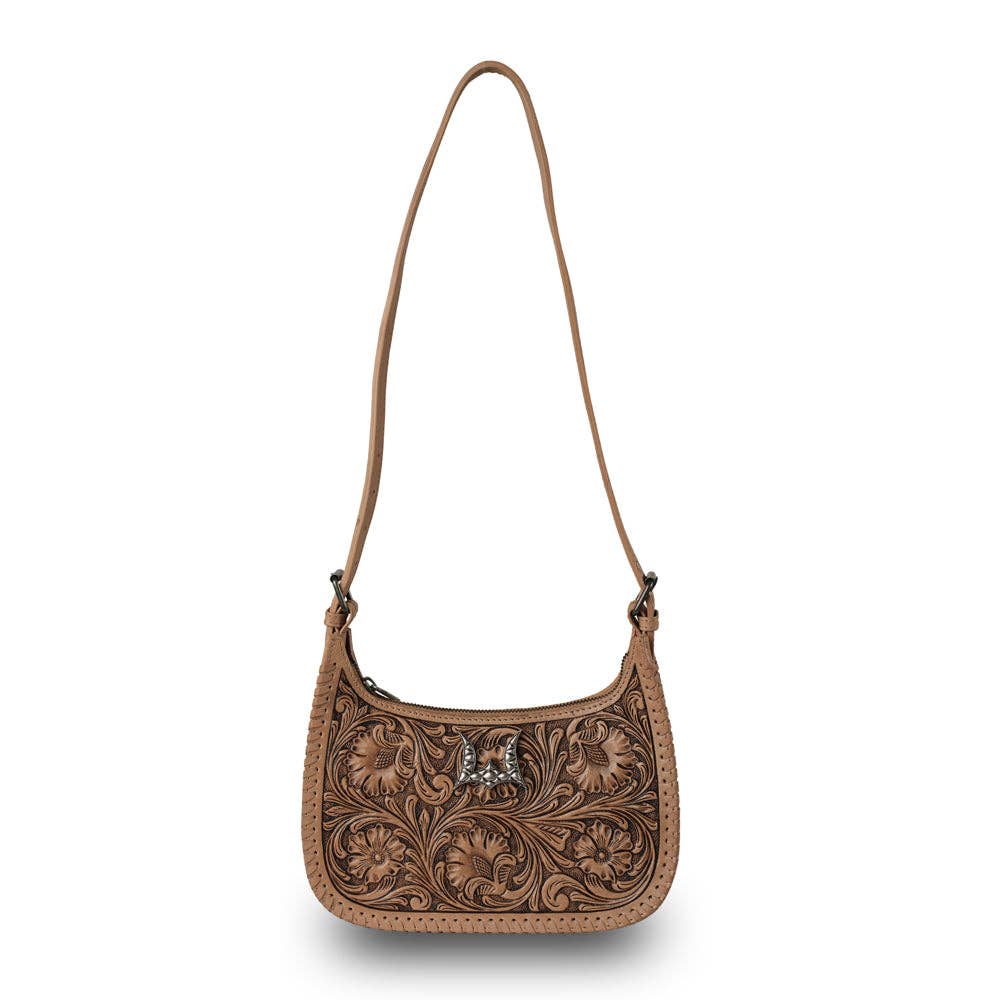 Loyal West | Handtooled Dannia Large Purse - Saddle Brown