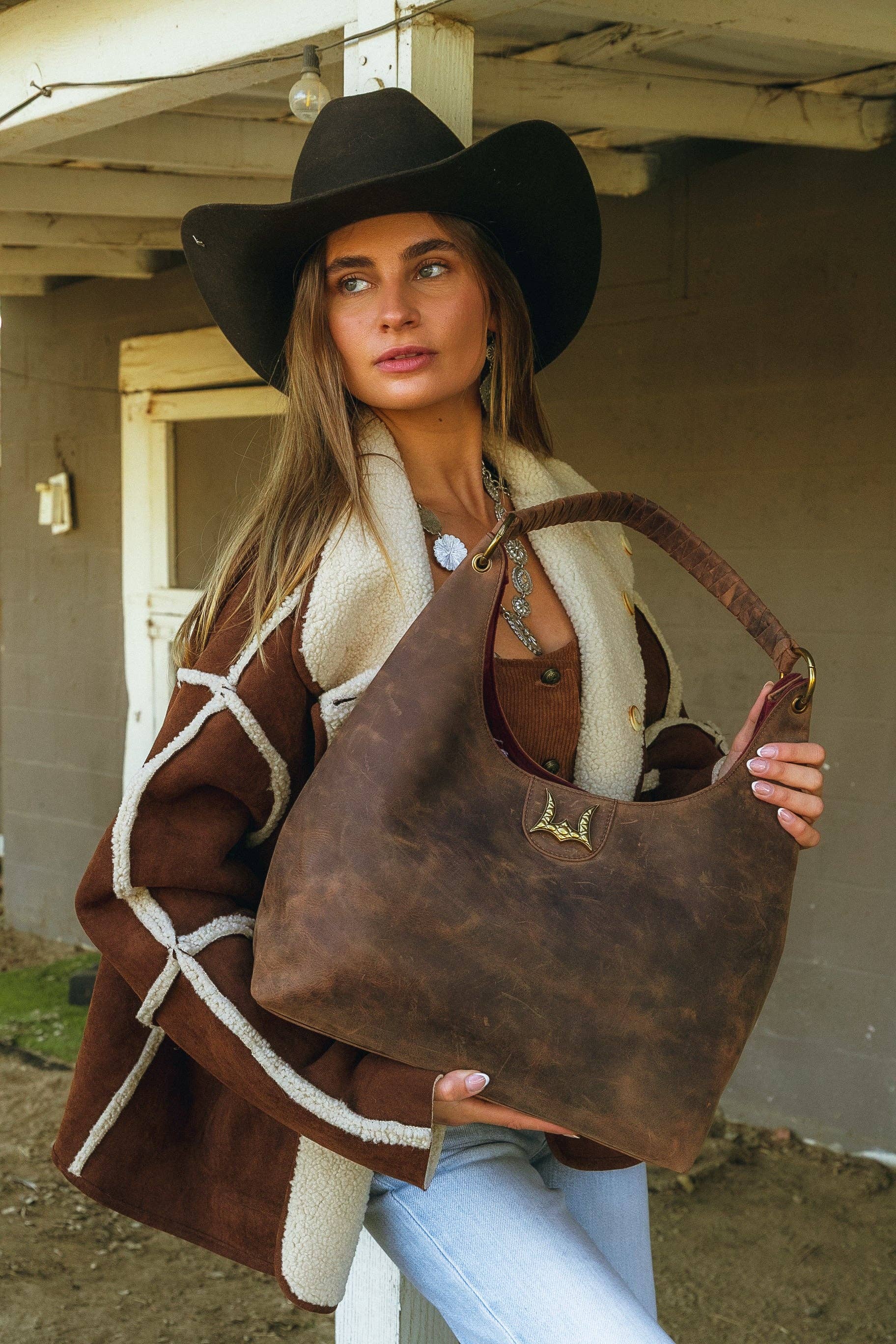 Loyal West | Large Purse In Brunette Leather