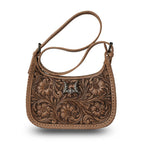 Loyal West | Handtooled Dannia Large Purse - Saddle Brown