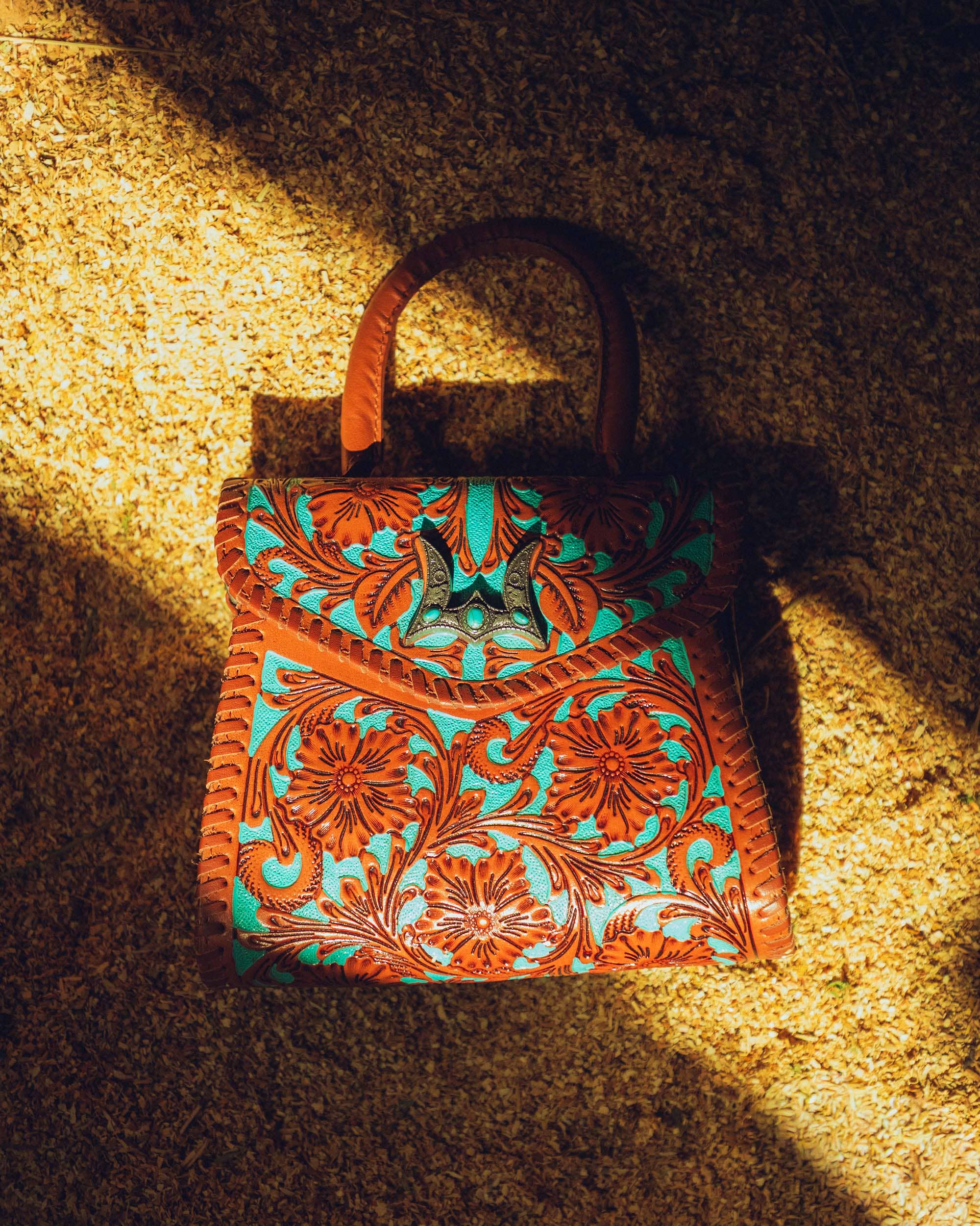 Loyal West | Leon Mini Handle Purse - Whiskey & Water