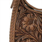 Loyal West | Handtooled Dannia Large Purse - Saddle Brown