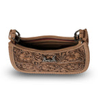 Loyal West | Handtooled Dannia Large Purse - Saddle Brown