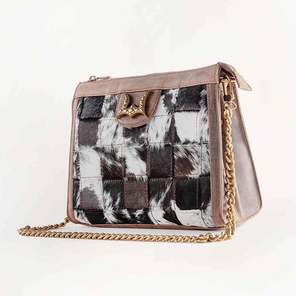 Loyal West | Scrappy Medium Chainbag: In Cowhide And Calfskin