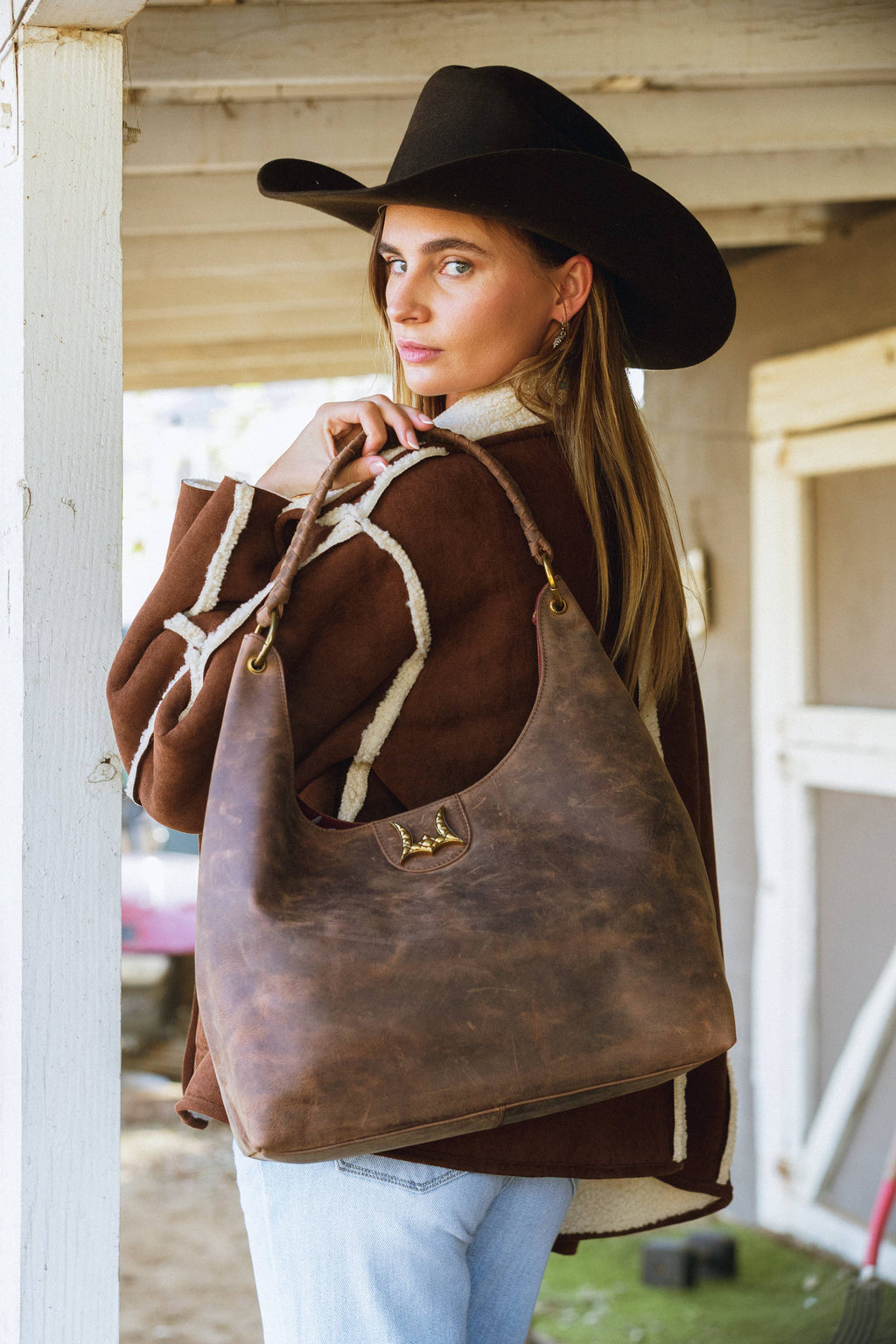 Loyal West | Large Purse In Brunette Leather