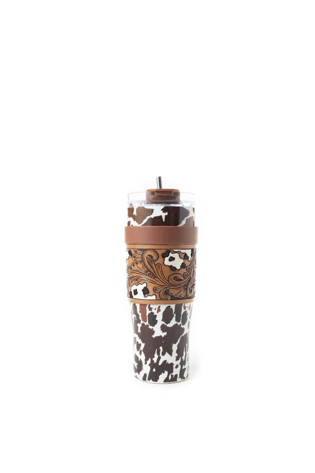 Myra | Wide Wyoming Tumbler In Brown and White