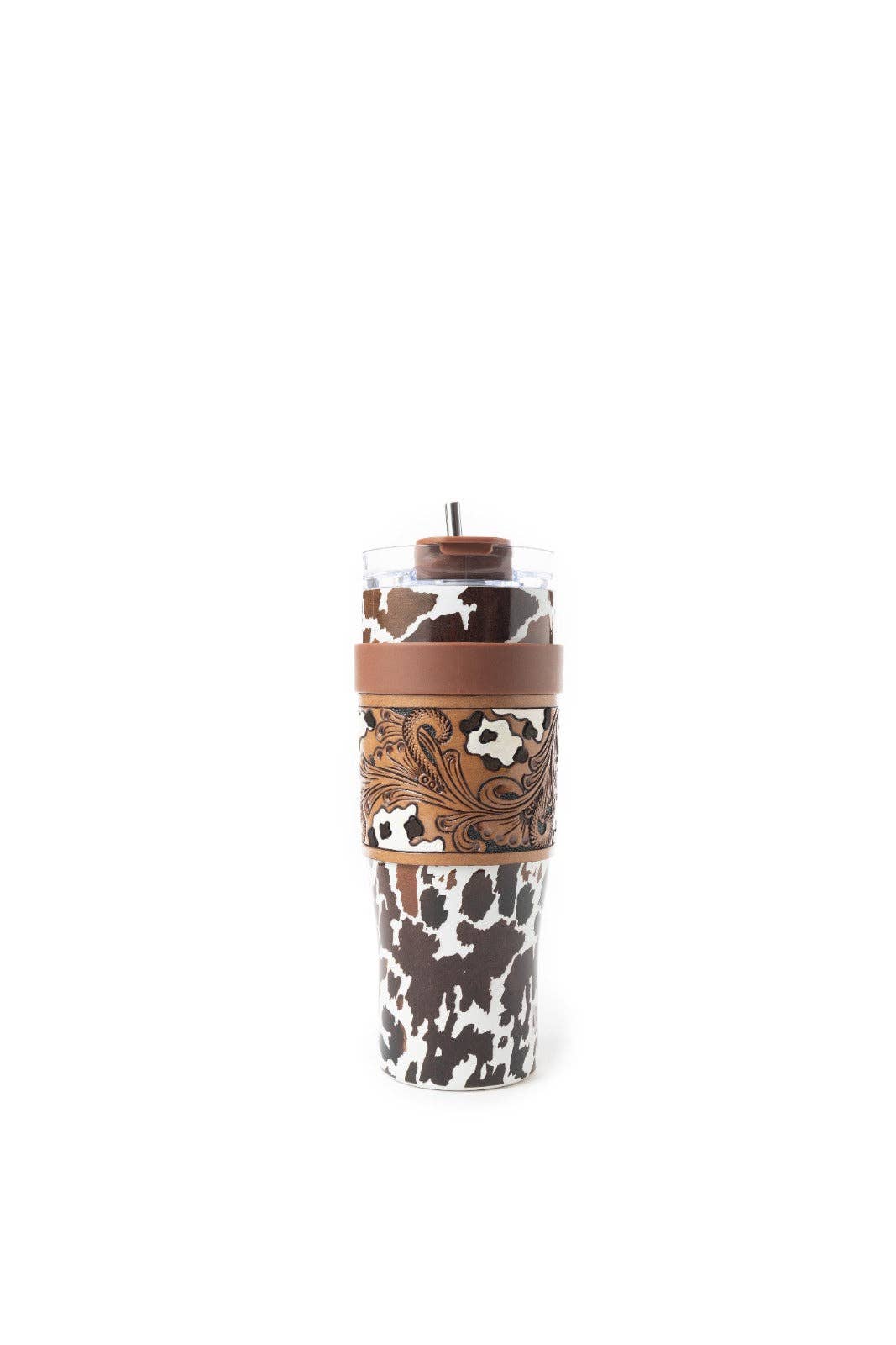 Myra | Wide Wyoming Tumbler In Brown and White