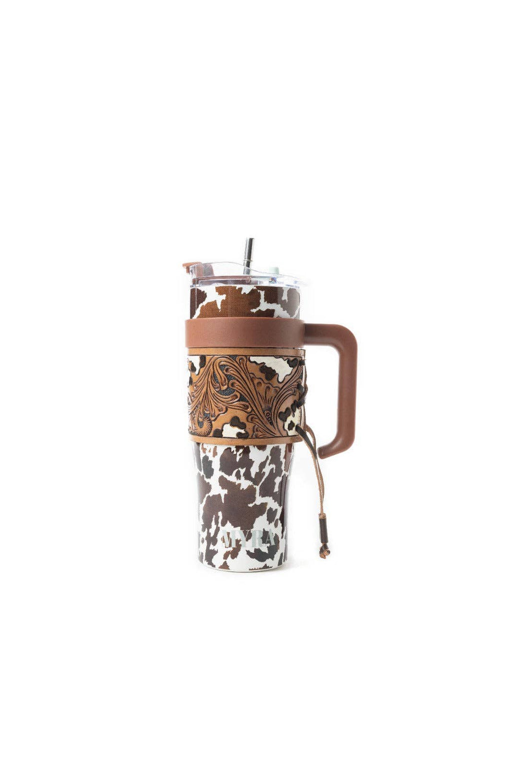 Myra | Wide Wyoming Tumbler In Brown and White