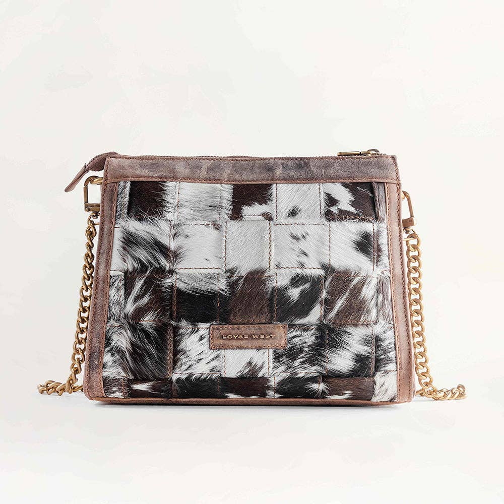 Loyal West | Scrappy Medium Chainbag: In Cowhide And Calfskin
