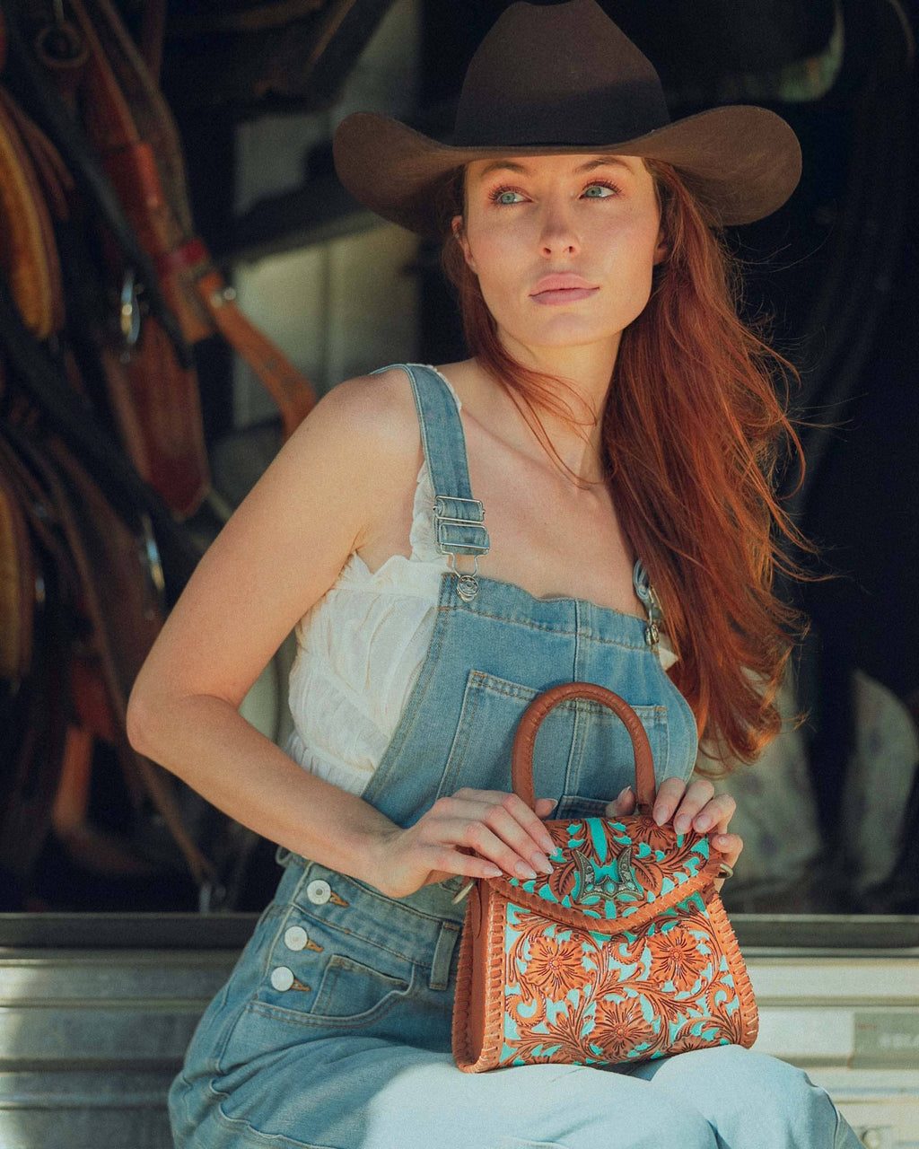 Loyal West | Leon Mini Handle Purse - Whiskey & Water
