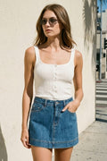 Classic Denim Mini Skort