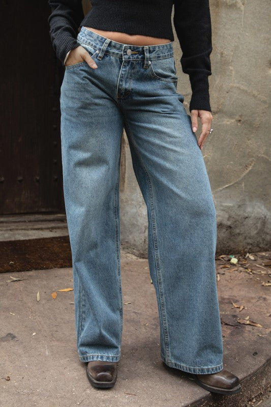 Winsley Denim Low Rise Straight Leg Denim Jeans