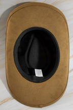 Faux Leather Chain Strap Western Cowboy Hat