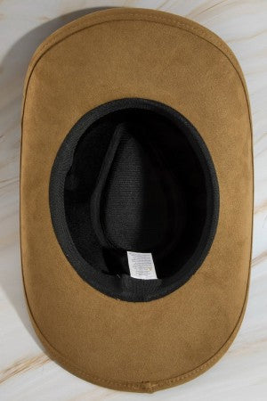 Faux Leather Chain Strap Western Cowboy Hat