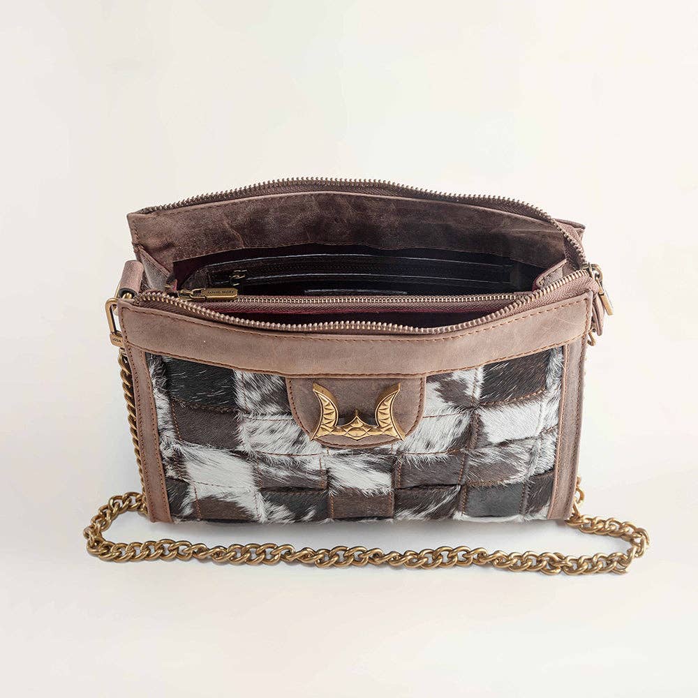 Loyal West | Scrappy Medium Chainbag: In Cowhide And Calfskin