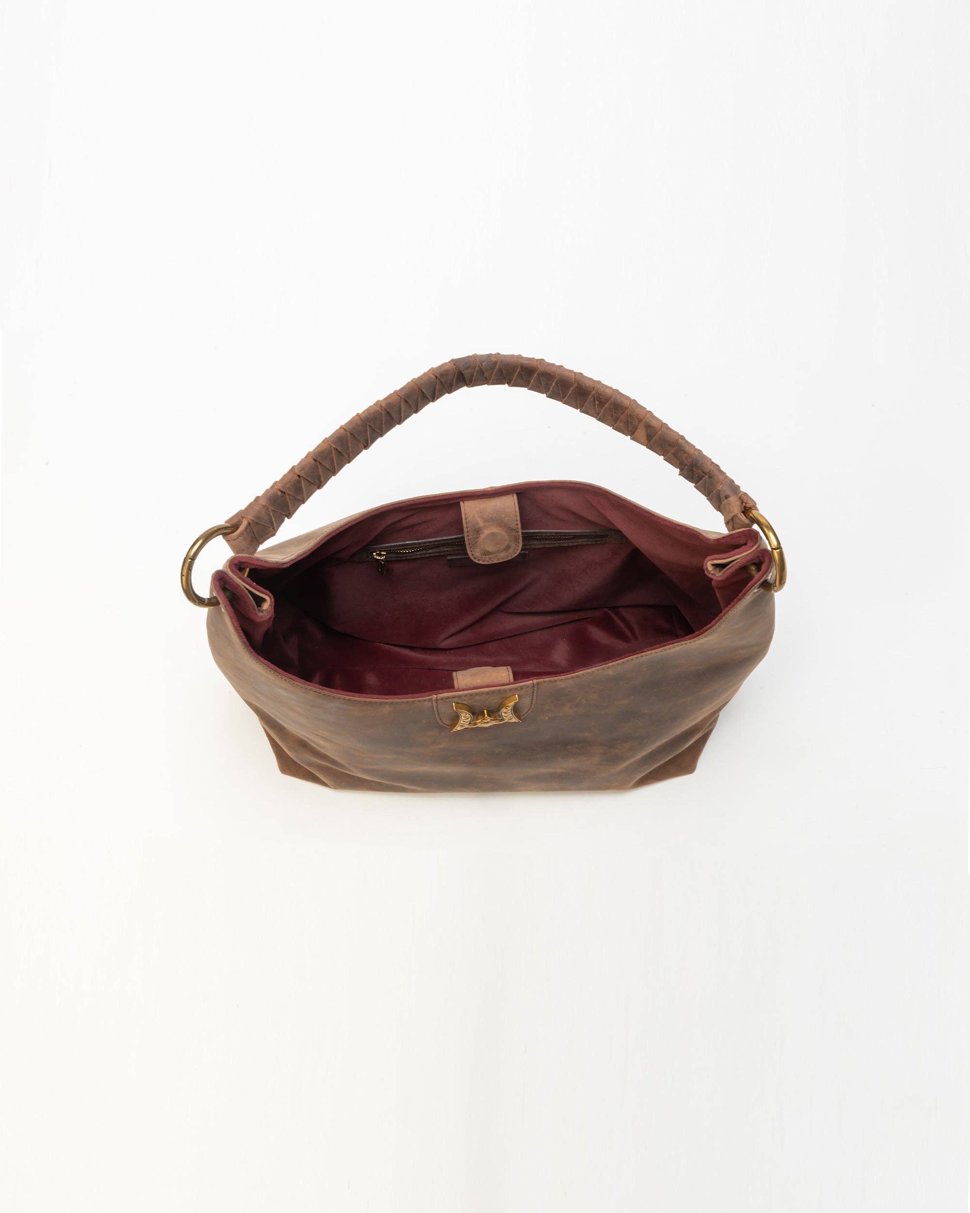 Loyal West | Large Purse In Brunette Leather