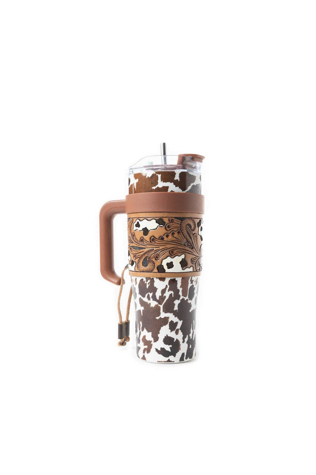 Myra | Wide Wyoming Tumbler In Brown and White
