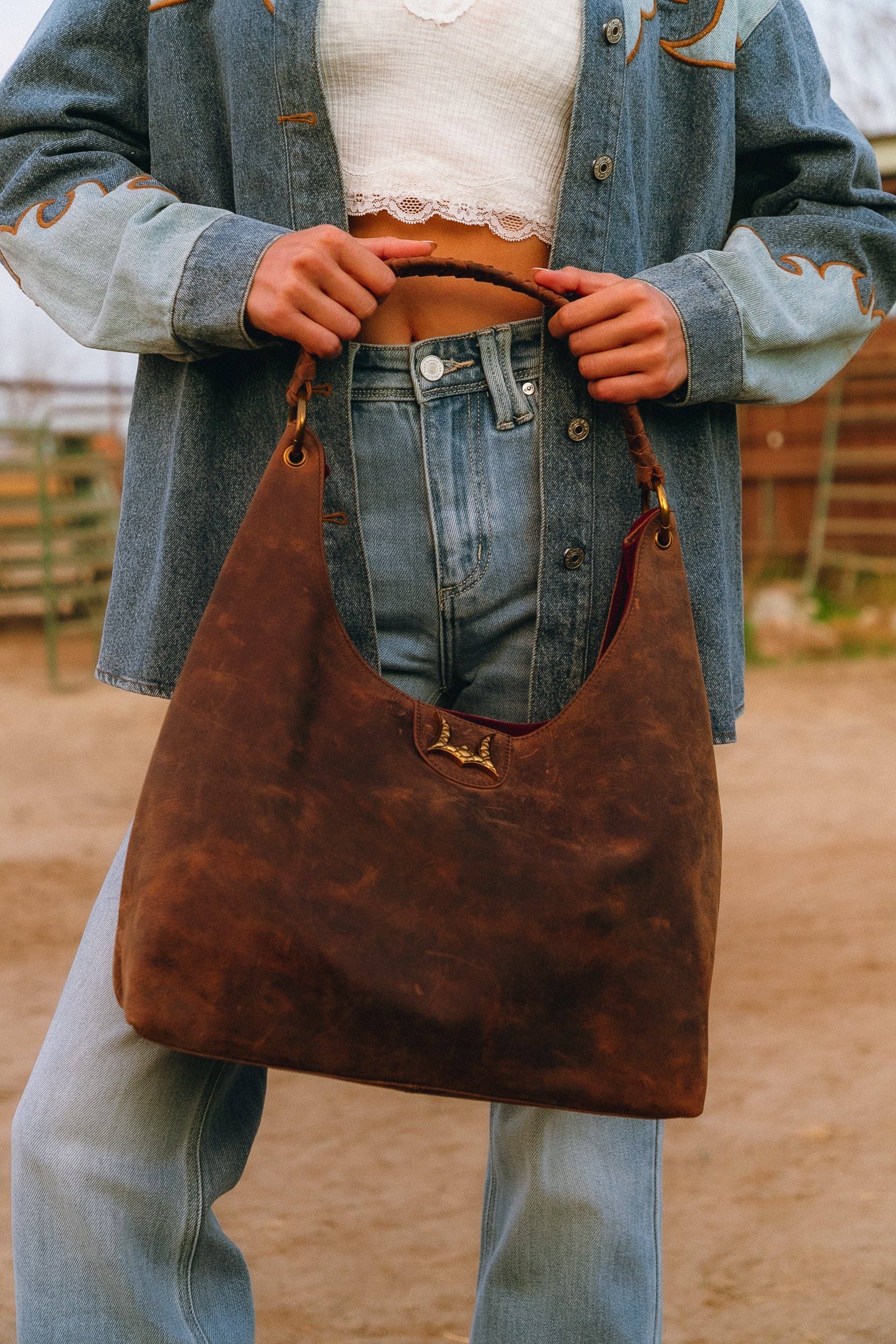 Loyal West | Large Purse In Brunette Leather
